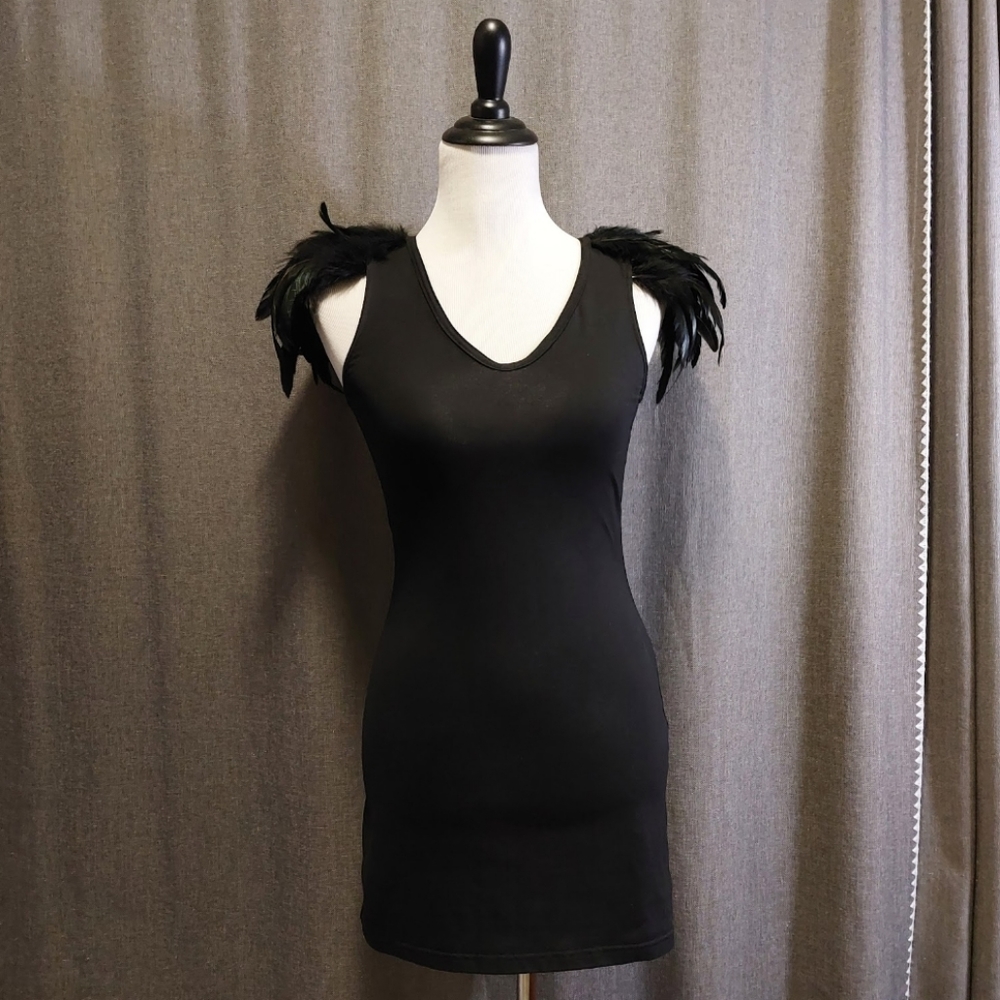 RARE Kat Von D Feather Dress